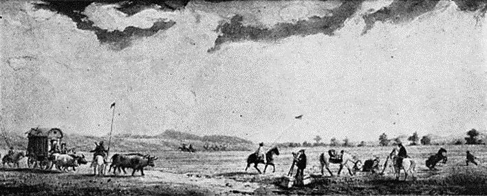 Representaci�n art�stica del sitio fundacional