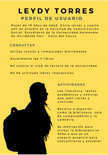 Perfil de usuario libro interactivo Universidad Autónoma de Occidente. 