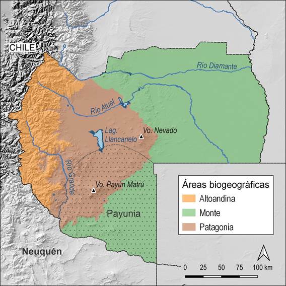 Región sur de Mendoza dividida en áreas biogeográficas