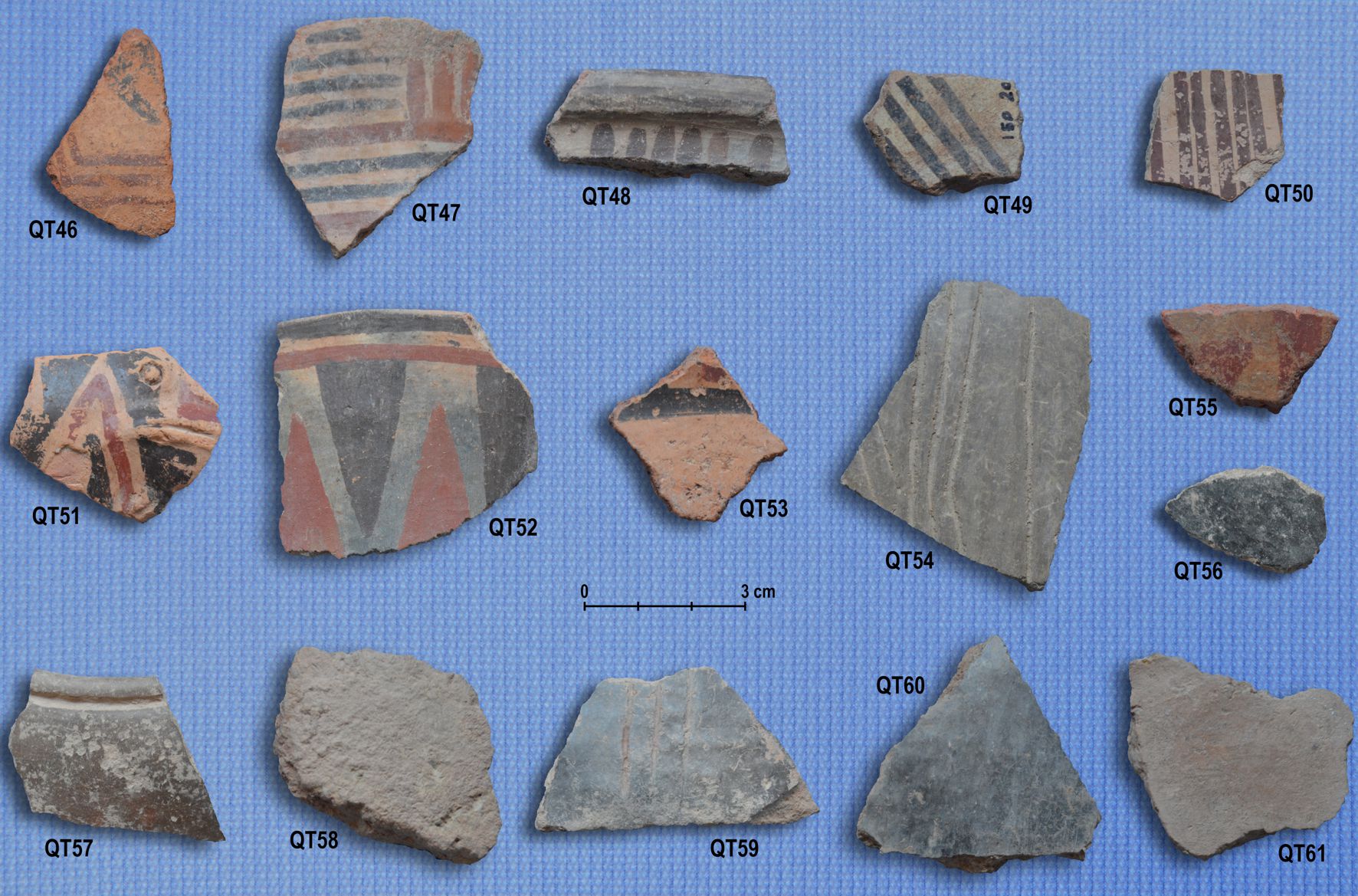 Fragmentos cermicos de Muro Ancho que componen la muestra analizada