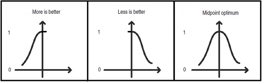 Representations of nonlinear scoring functions.