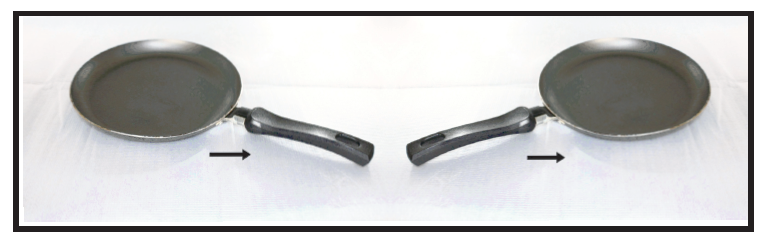 Izquierda: situaci&oacute;n compatible flecha - imagen; derecha:
Situaci&oacute;n incompatible flecha - imagen (EP)