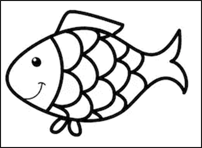 Modelo de tarjeta con figura de pez