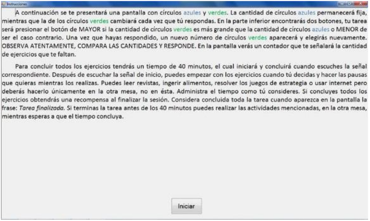 Interface of instructions