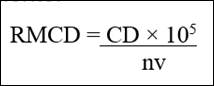 Fórmula para calcular la RMCD.
