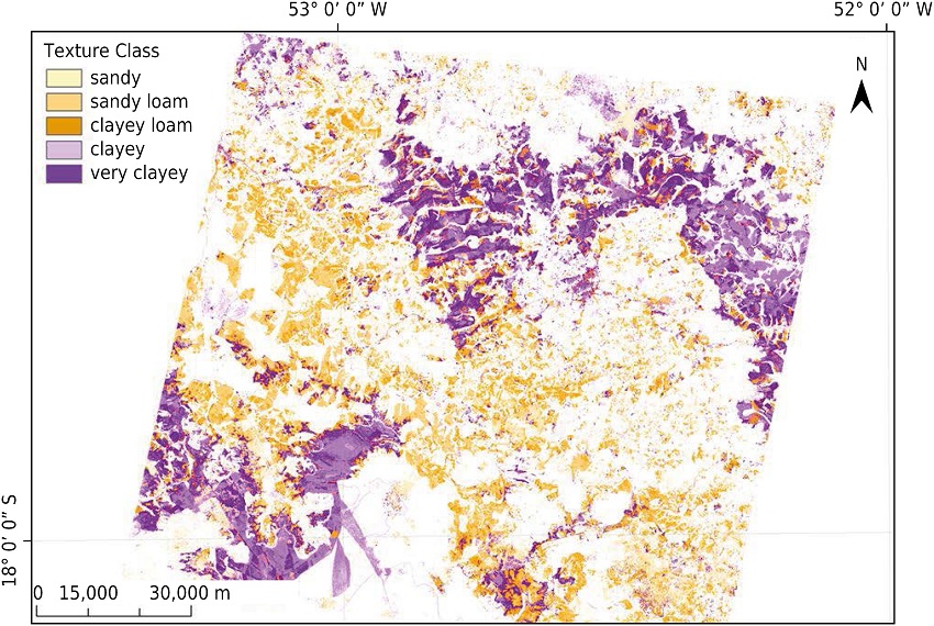 Map of texture classes of Area 2.