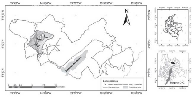 Location of the study area: municipality of Tausa, Cundinamarca (Colombia).