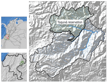 Map of the Yaquiv&aacute; indigenous reservation.