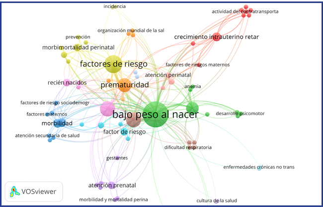 Mapa de red de co-ocurrencia tem&aacute;tica.