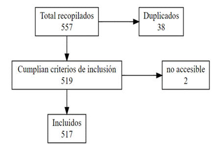 Diagrama de exclusiones del estudio