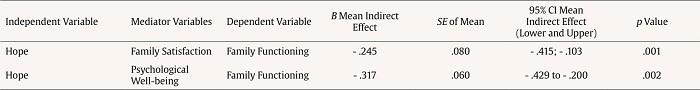 Standardized Indirect Mediation Effects (N = 110)