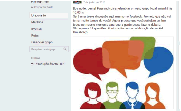 Post en Facebook – invitación recordando el focus group