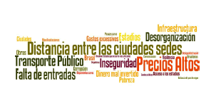 Wordcloud
Aspectos negativos - Turista internacional de la Copa