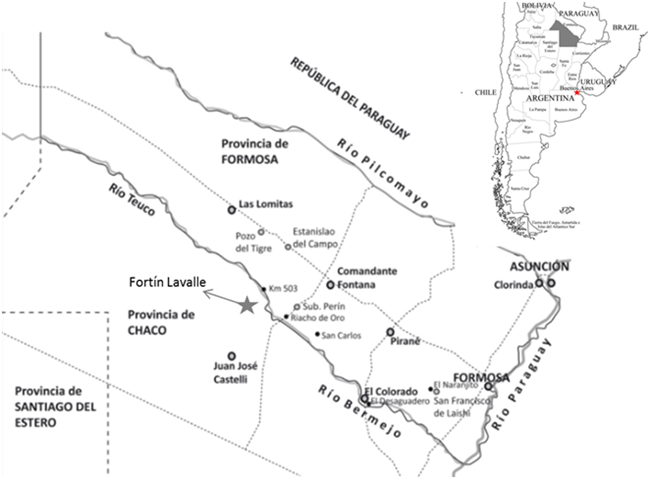 Localización de Fortín Lavalle