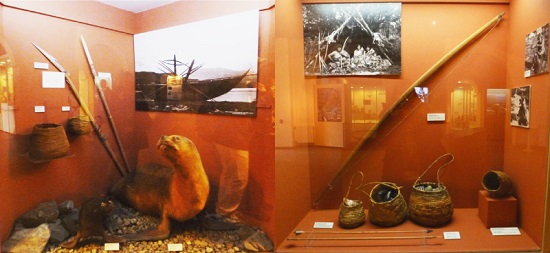 Fotograf&iacute;a de las vitrinas y&aacute;mana y selk&rsquo;nam.