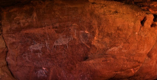 Algunas de las representaciones del alero de Los Españoles