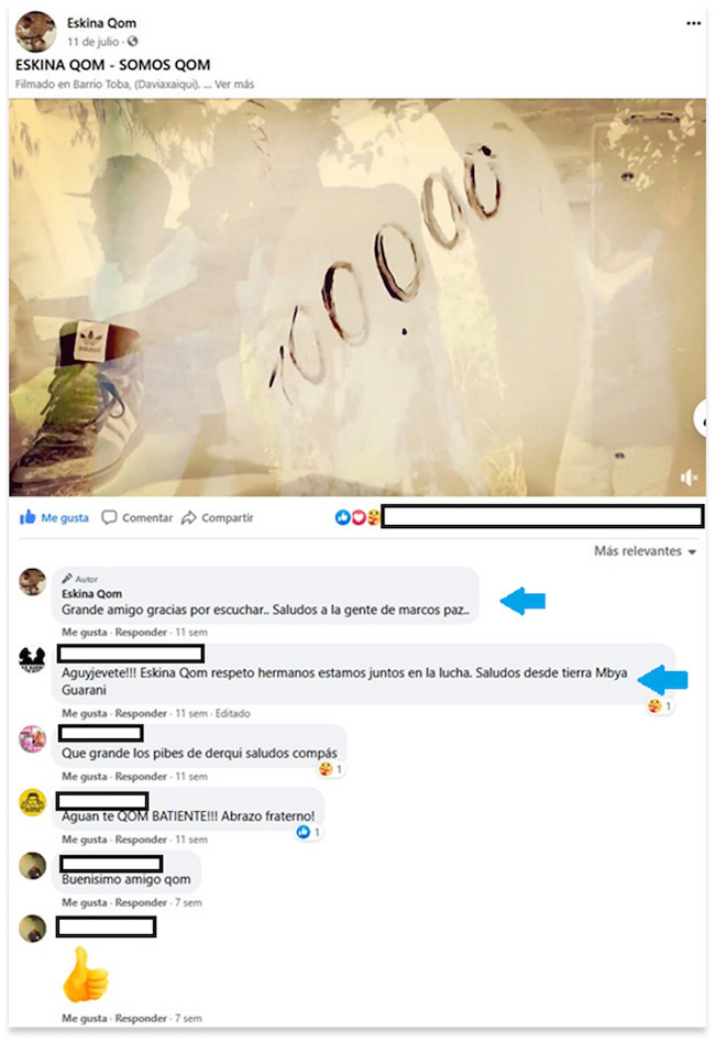 Posteo de Facebook del 11 de julio de 2020