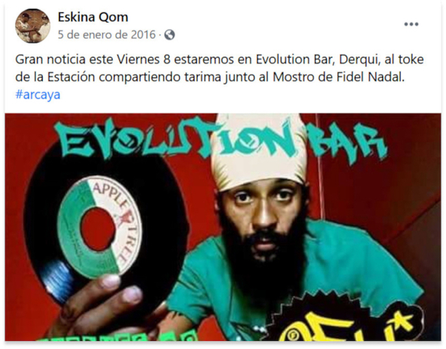 Posteo de Facebook del 5 de enero de 2016