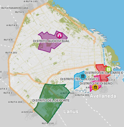 Distritos de la ciudad de Buenos Aires.