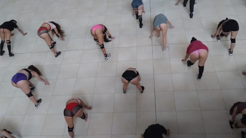 Imagen de una clase del festival High on Twerk, Mendoza (2021).