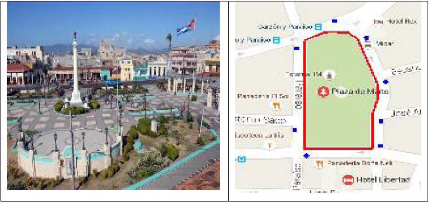 Zona objeto de estudio. Plaza de Marte