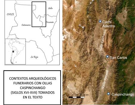 Mapa general del valle Calchaqu�. Localidades mencionadas en el texto.