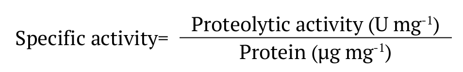 Equation specific
activity