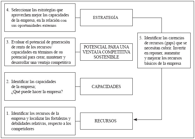 Enfoque basado en la teoría de
los recursos y capacidades