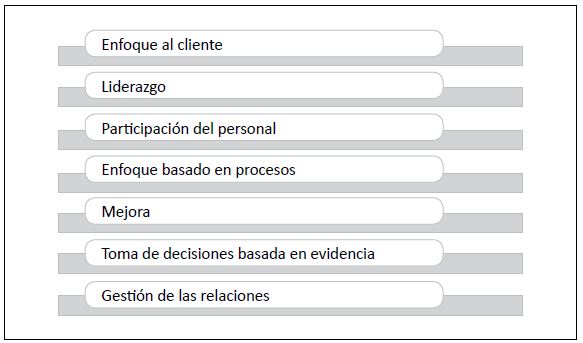 Siete principios de la
gestión de calidad desde la versión 2015
