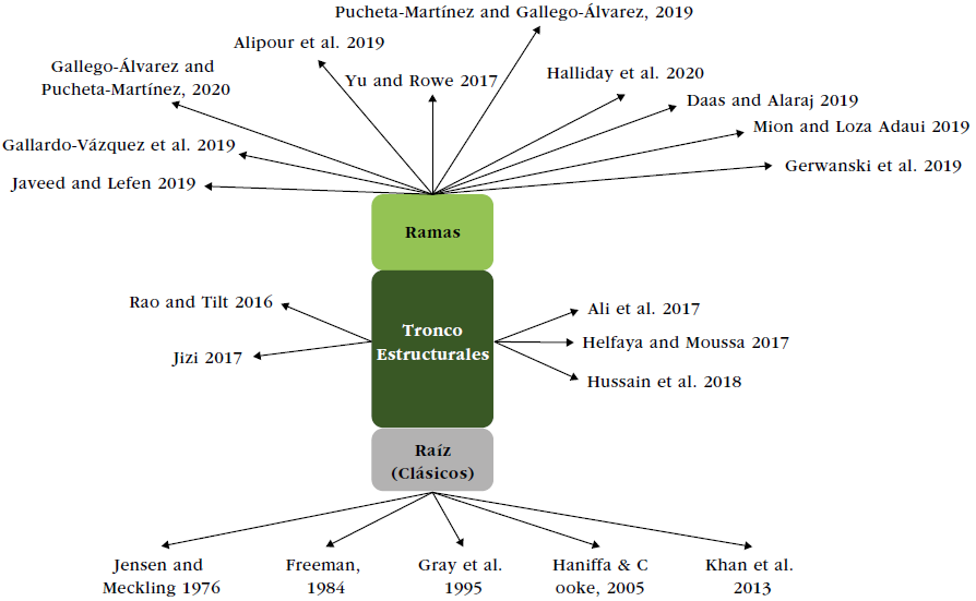 Producción bibliográfica en el periodo 2001-2019 según ToS