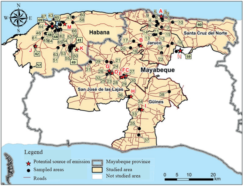 Research area within Havana and Mayabeque