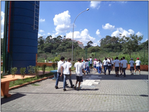 Iron fencing preventing a more casual connection with the park