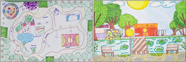 Drawings produced by students during Charrette 2012