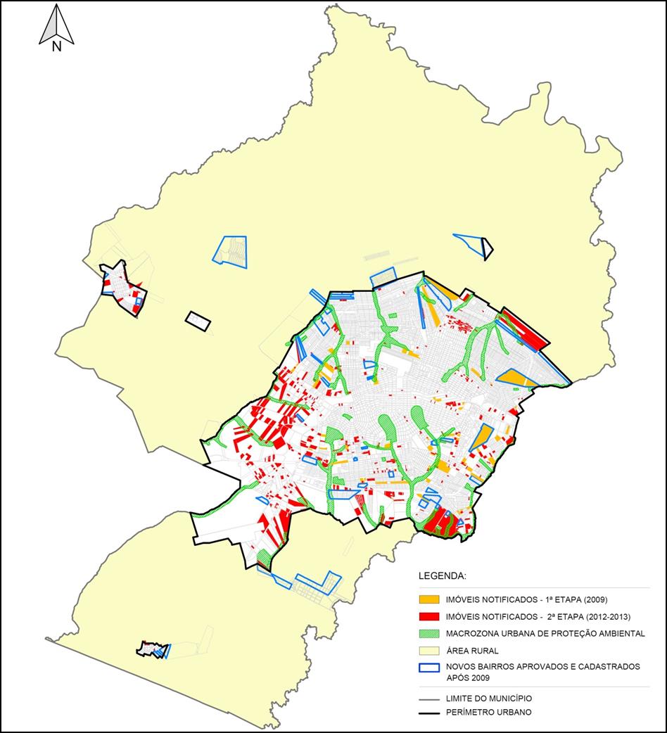 �reas notificadas para PEUC na 1� e 2� etapas em Maring� (PR)