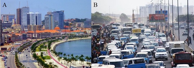 - (A) Orla mar&iacute;tima &ndash; a &ldquo;ba&iacute;a de Luanda&rdquo;; (B) Tr&acirc;nsito de candongueiros