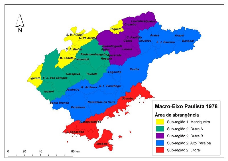 - Municípios e Sub-regiões do Macro-Eixo Paulista