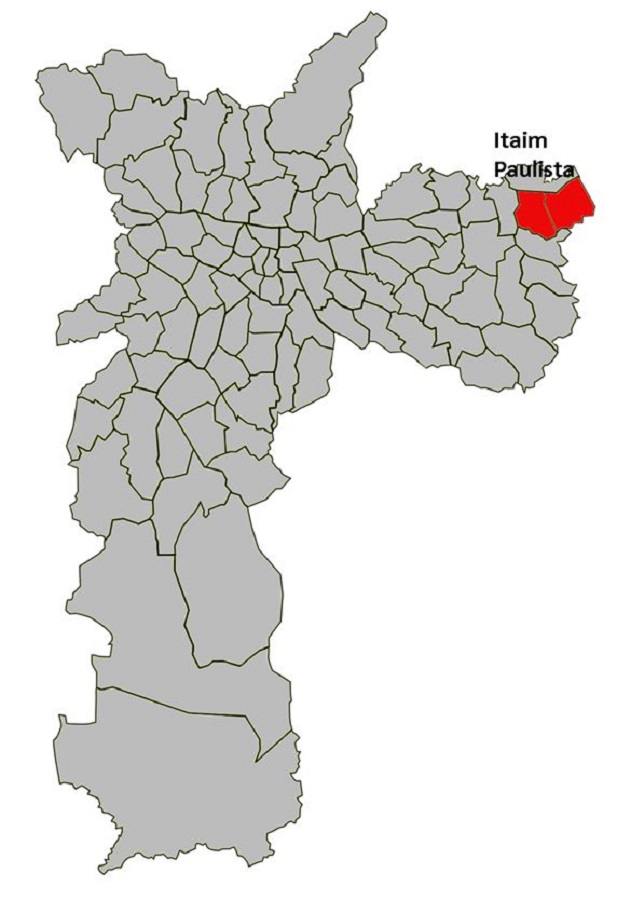  - Localiza&ccedil;&atilde;o da Prefeitura Regional Itaim Paulista no Munic&iacute;pio de S&atilde;o Paulo 