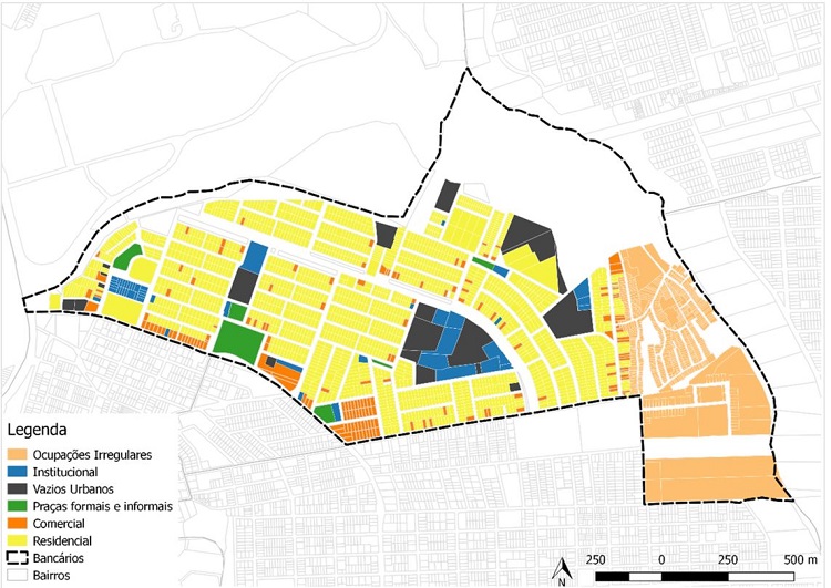 - Mapa de Uso e Ocupa&ccedil;&atilde;o do Bairro Banc&aacute;rios. 