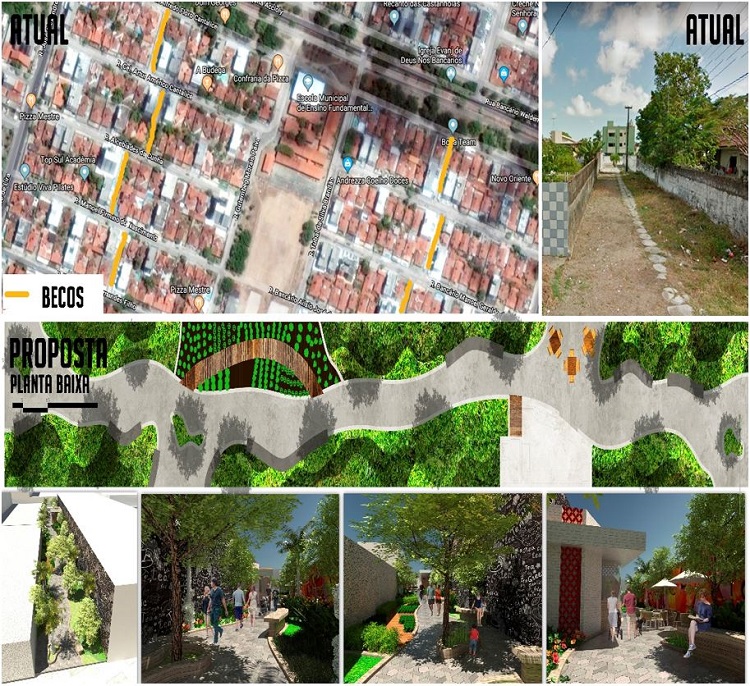- Proposta para os becos: Pocket Parks.
