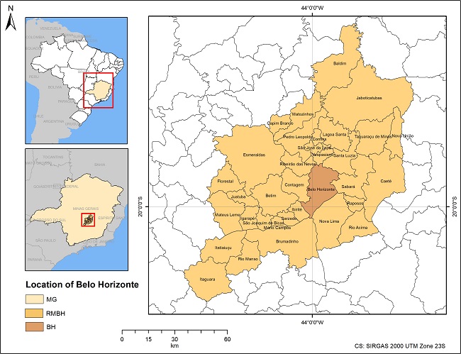 - Belo Horizonte location. Source: The authors.