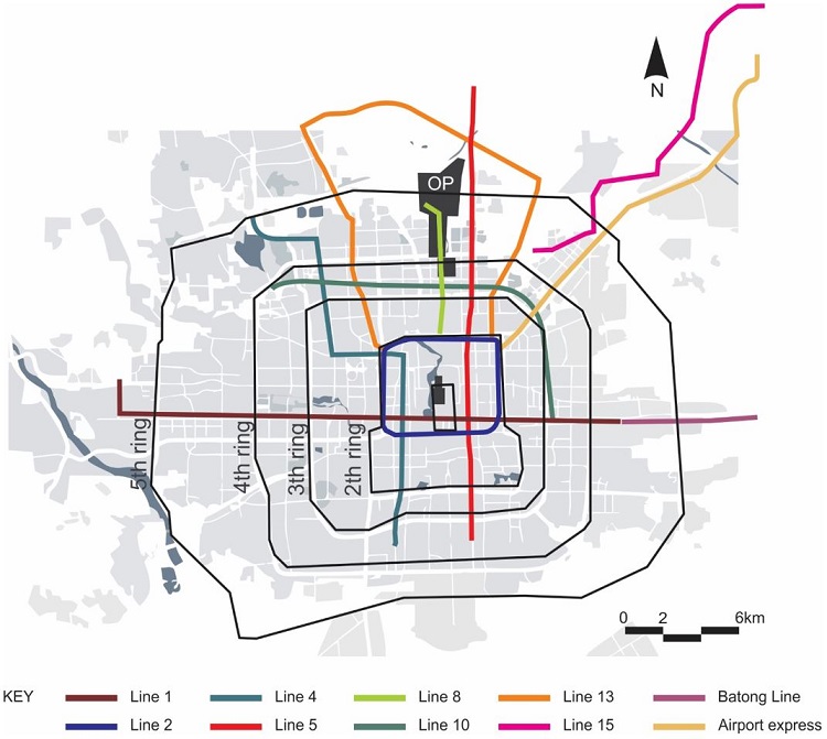 - Beijing urban rail network in 2008. Source: BOCOG (2008); Li et al. (2005); Greco & Santoro (2007); and BICP (2010).