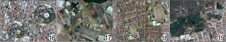 - Imagens de satélite imóveis públicos subutilizados. Fonte: Elaborado pelo autor com base no Google Earth Pro.