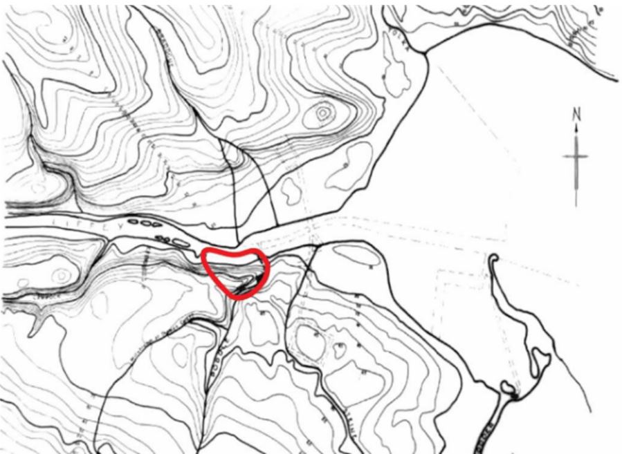 - Localiza&ccedil;&atilde;o do assentamento medieval de Dublin, s&eacute;culo XII. Fonte: Burkle (1972, p. 31).