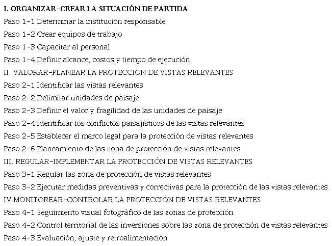 Fases para la protecci&oacute;n de vistas relevantes