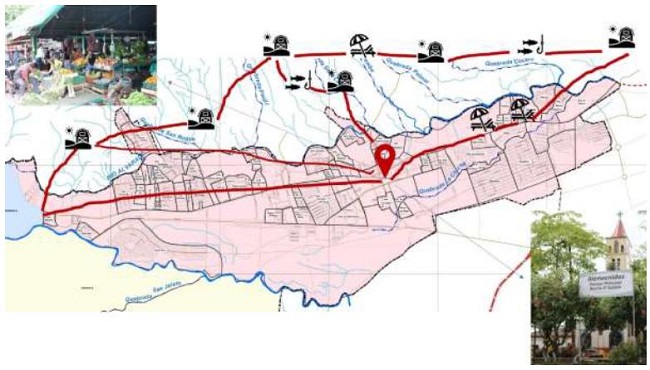 Croquis afectivo de El Salado. Fuente: Los autores (2019).