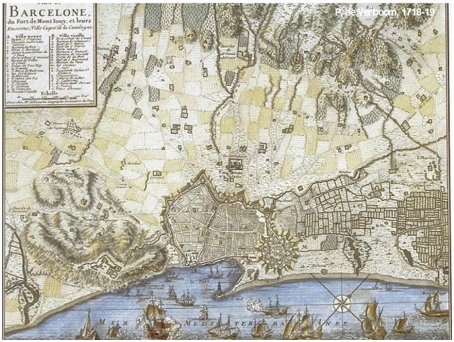 Barcelona em 1718. 