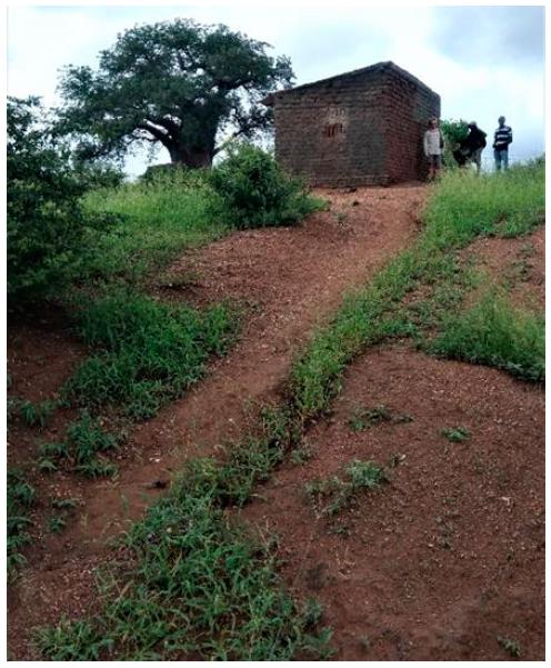 House settled in a high erosion-risk area. 