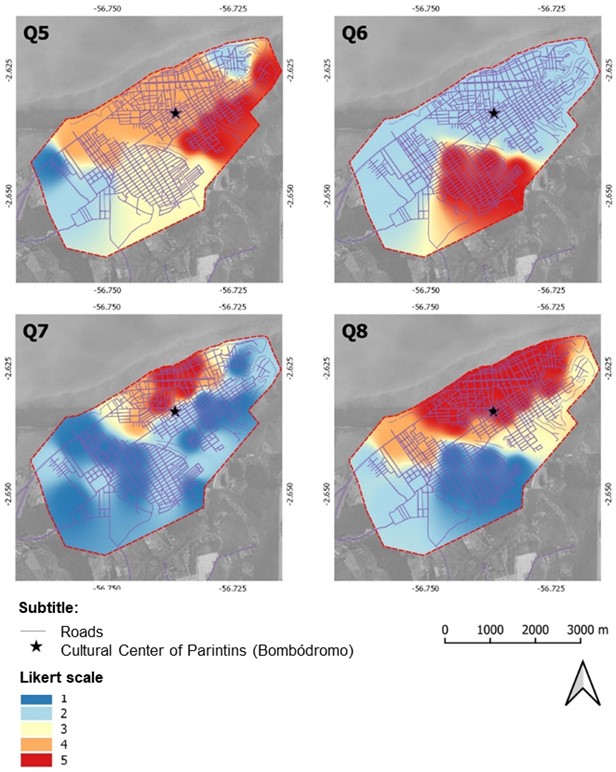 &ndash; The quality of urban micro drainage (Q5); quality of micro mobility (Q6); quality of micro mobility during the festival (Q7); effectiveness of garbage collection system in the city (Q8).