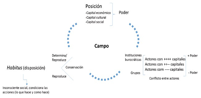 Figura 1. Elementos de la estructura del campo.