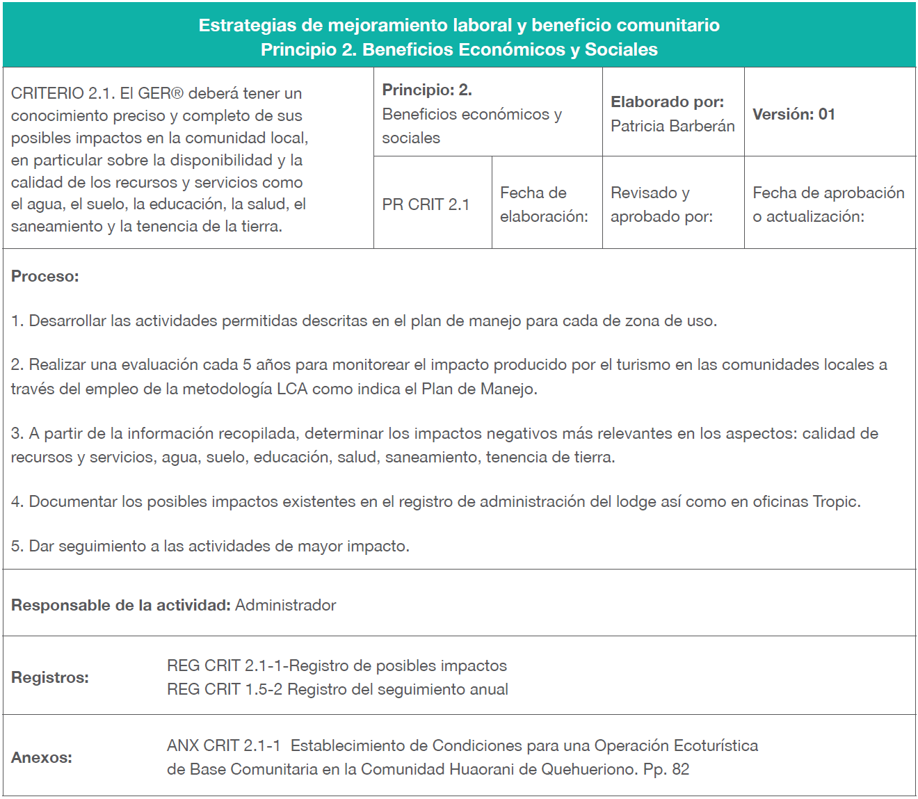Ficha de estrategias operacionales criterio 2.1.